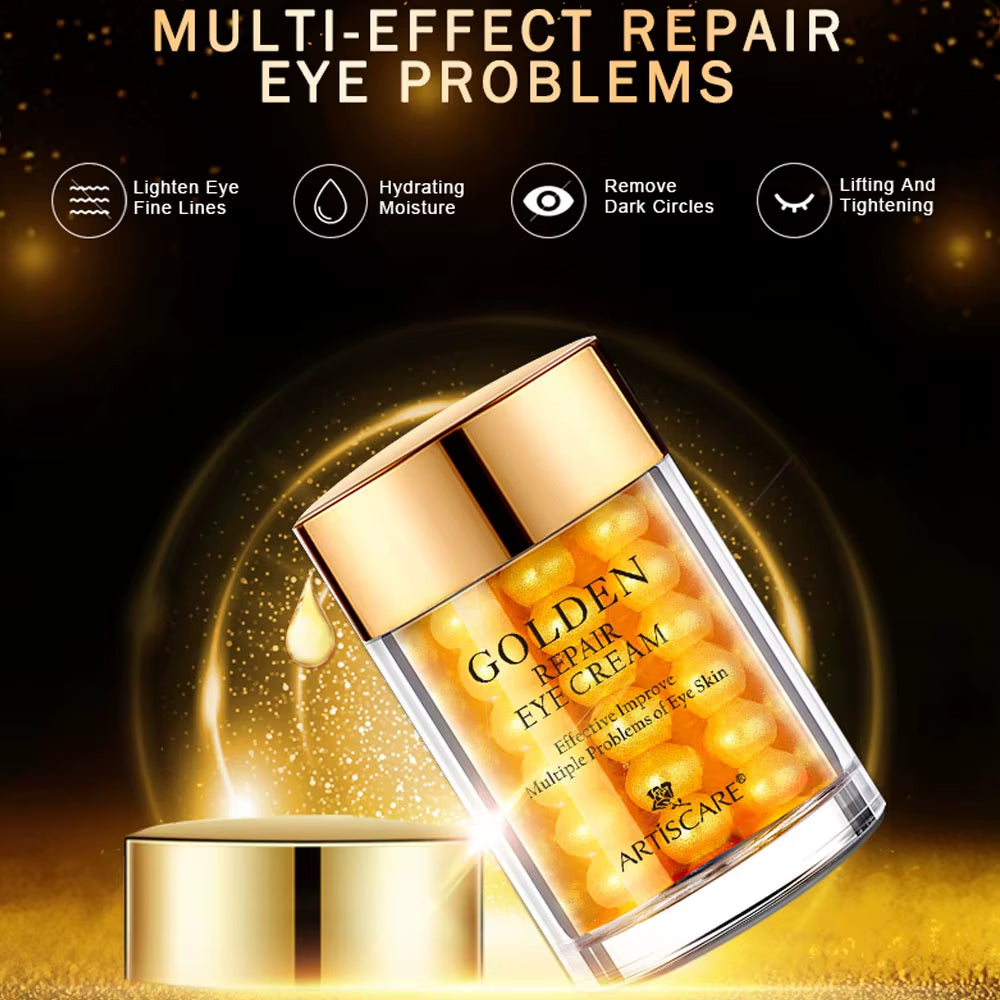 24K Gold Skincare Set: Face Cream, Moisturizing Serum, and Dark Circles Essence - Premium Korean Skincare Products